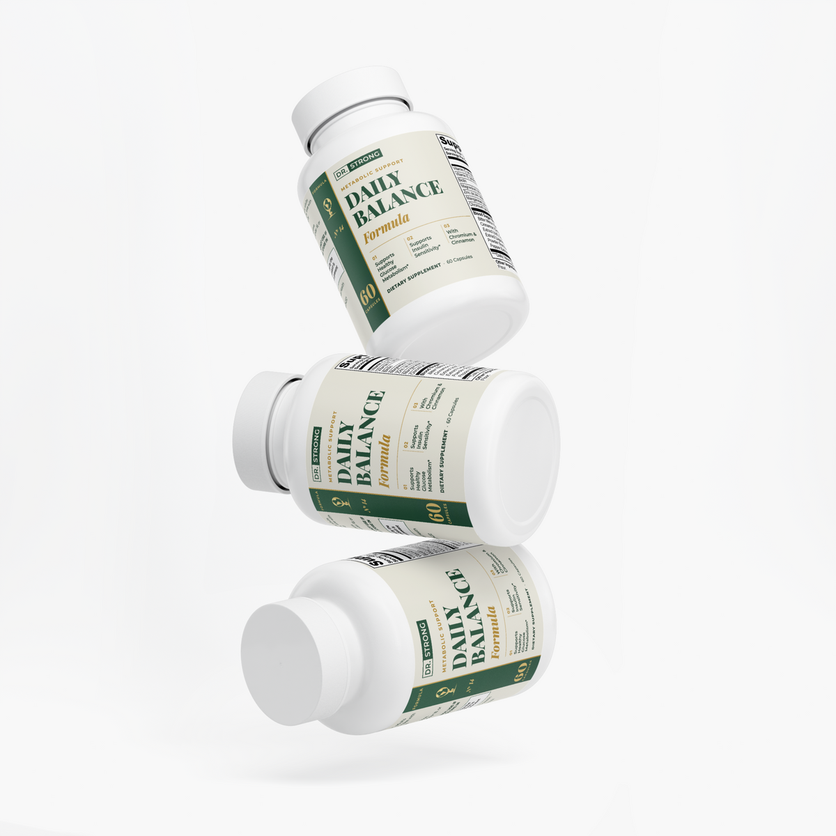 Dr. Strong Daily Balance Formula three bottles
