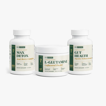 Gut Repair Kit: Dr. Strong 14-Day Gut Reset, L-Glutamine powder and Digestive Wellness Formula